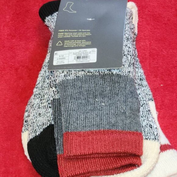 2 NEW Men's Heavy Weight Boot Socks Size 6-12 Thick Winter Warm Cozy Footwear - Picture 3 of 4